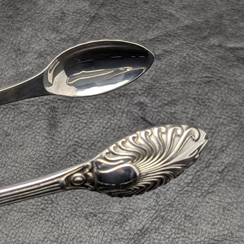 1864 British Antique Sterling Silver Sugar Tong Scotland